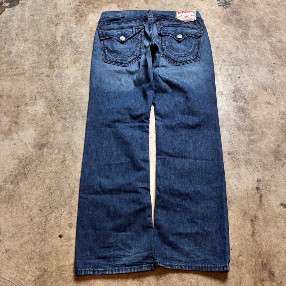 Vintage Y2K True Religion Made in USA Jeans 34 Bootcut Flare Dark Wash